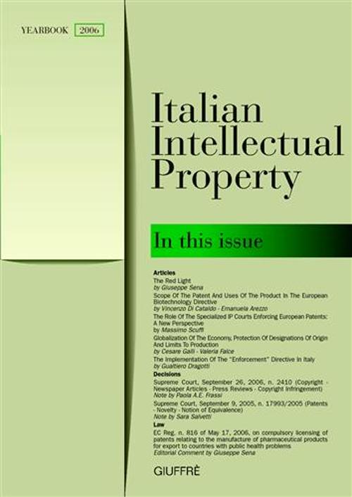 Italian intellectual property (2006)