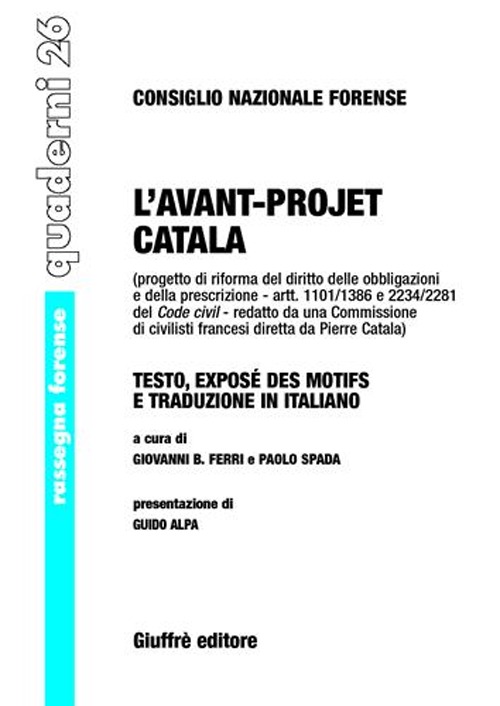 L'avant-projet Catala