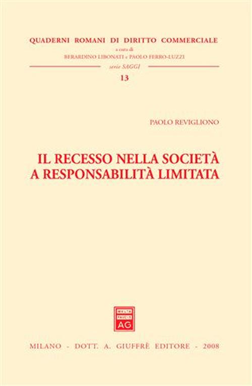 Il recesso nella società a responsabilità limitata