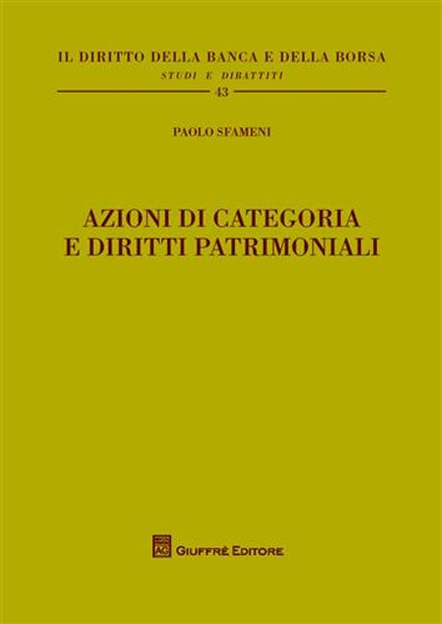 Azioni di categoria e diritti patrimoniali