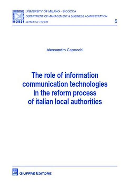 The role of information comunication technologies in the reform process of italian local authorities