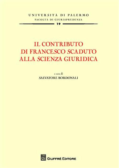 Il contributo di Francesco Scaduto alla scienza giuridica