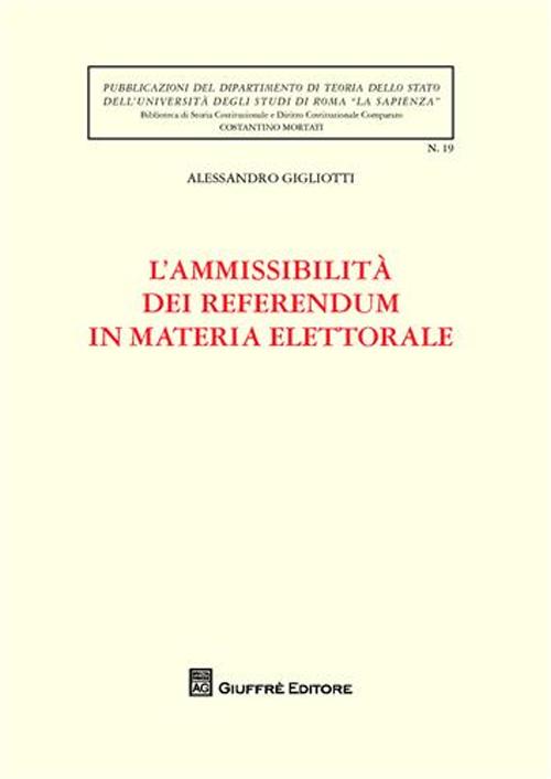 L'ammissibilità dei referendum in materia elettorale