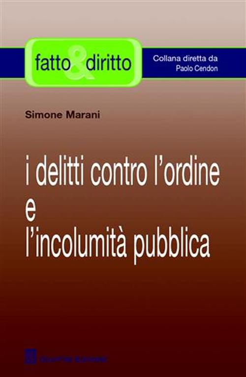 I delitti contro l'ordine e l'incolumità pubblica