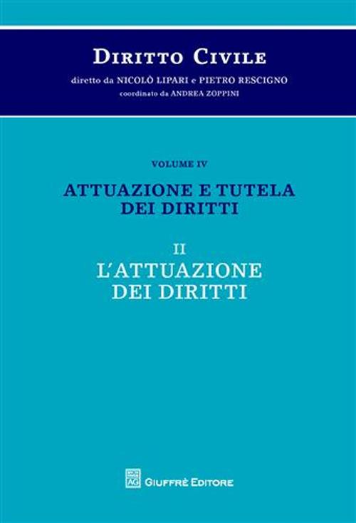 Diritto civile. Vol. 4/2: Attuazione e tutela dei diritti. L'attuazione dei diritti