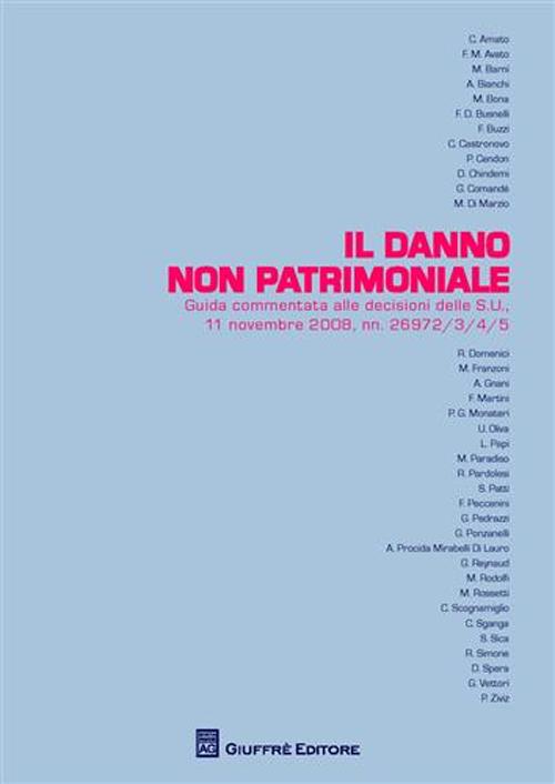 Il danno non patrimoniale