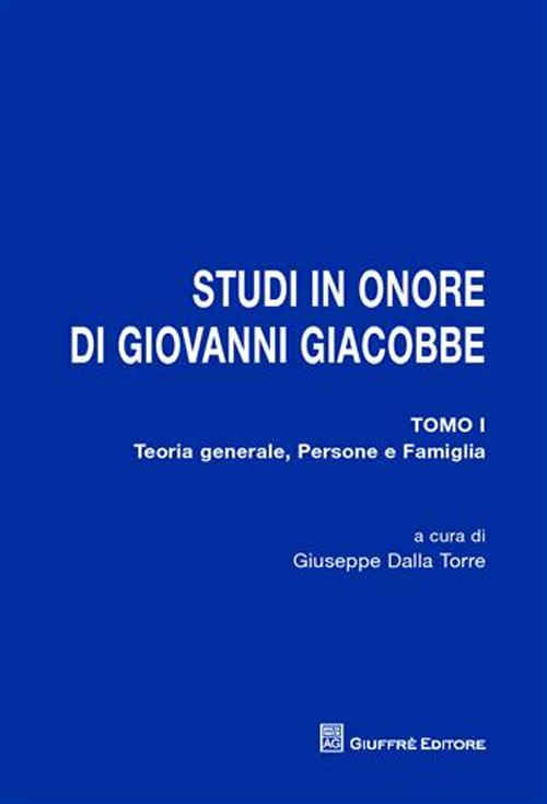 Studi in onore di Giovanni Giacobbe