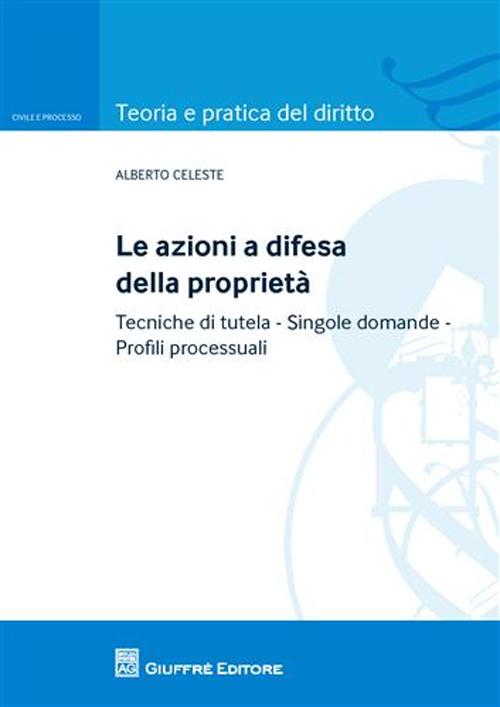 Le azioni a difesa della proprietà. tecniche di tutela. Singole domande. Profili processuali