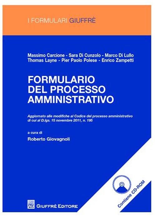 Formulario del processo amministrativo