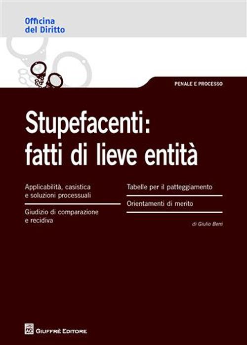 Stupefacenti: fatti di lieve entità