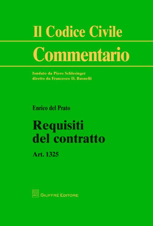 Requisiti del contratto. Art. 1325