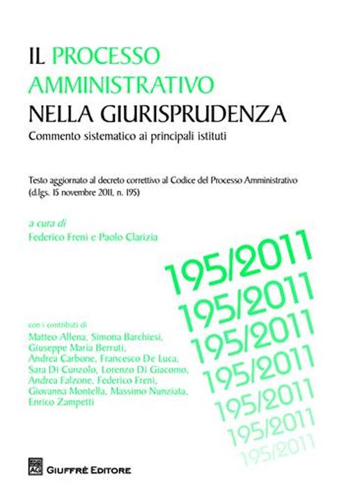 Il processo amministrativo nella giurisprudenza. Commento sistematico ai principali istituti