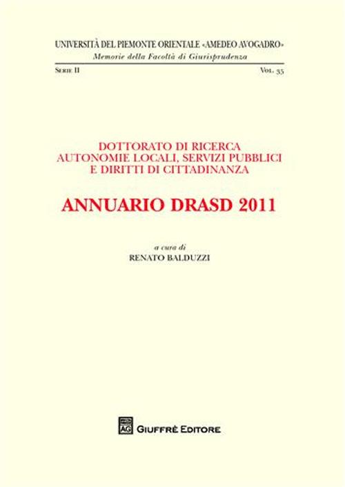 Annuario DRASD 2011. Dottorato di ricerca. Autonomie locali, servizi pubblici e diritti di cittadinanza