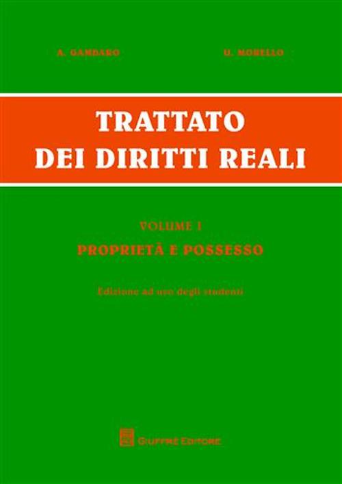 Trattato dei diritti reali. Vol. 1: Proprietà e possesso