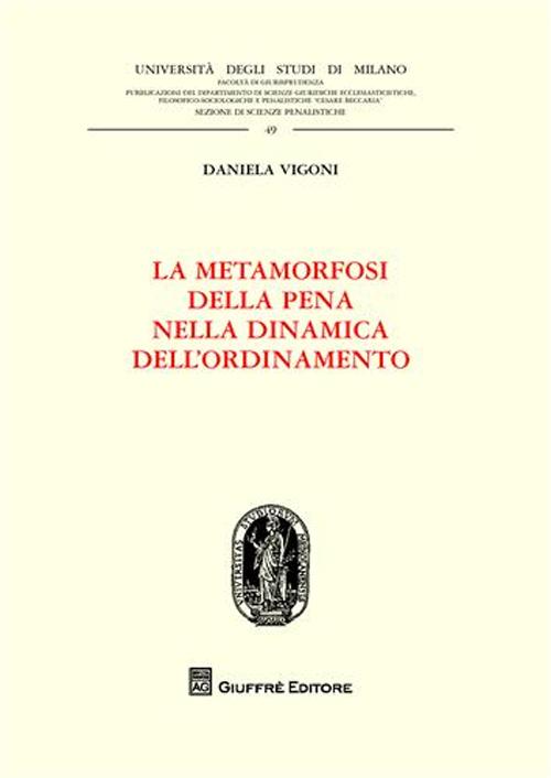 La metamorfosi della pena nella dinamica dell'ordinamento