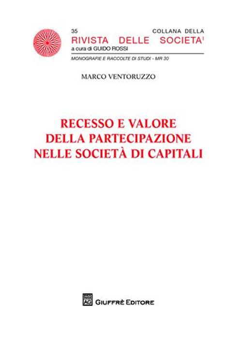 Recesso e valore della partecipazione nelle società di capitali