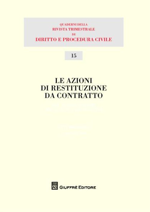 Le azioni di restituzione da contratto