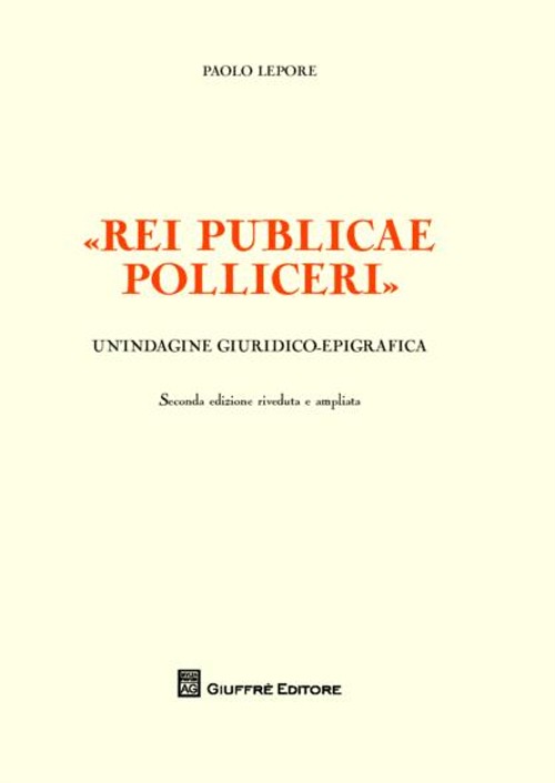 «Rei publicae polliceri». Un'indagine giuridico-epigrafica