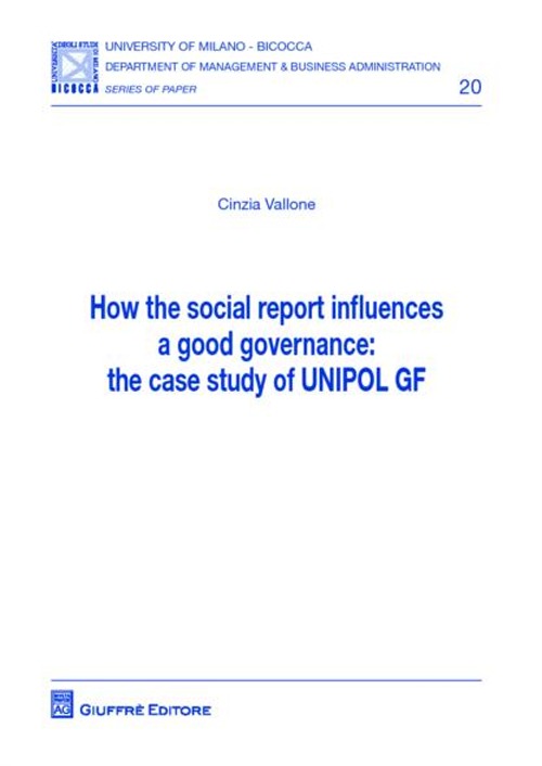 How the social report influences a good governance. The case study of UNIPOL GF