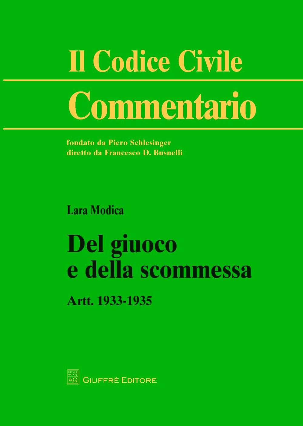 Del giuoco e della scommessa. Artt. 1933-1935