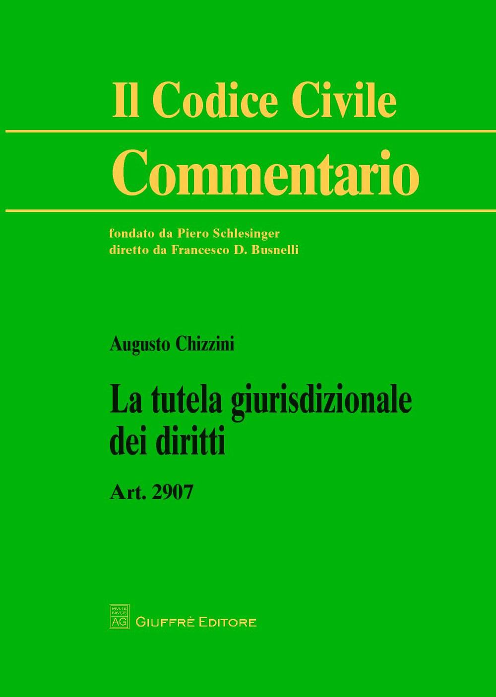 La tutela giurisdizionale dei diritti. Art. 2907