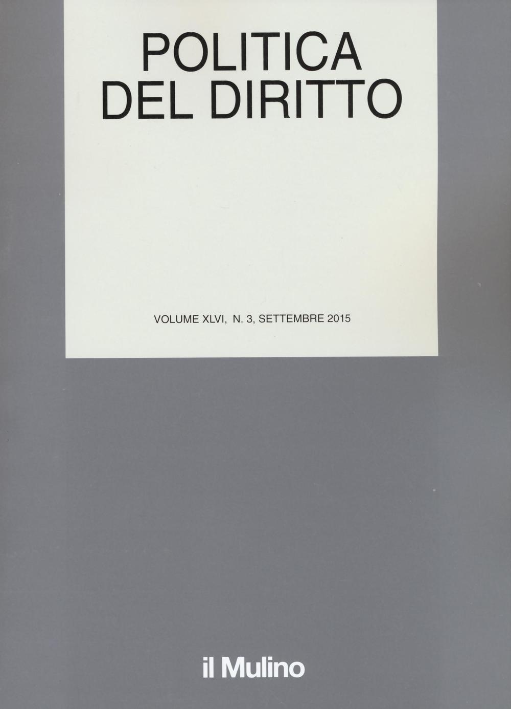 Politica del diritto (2015). Vol. 3