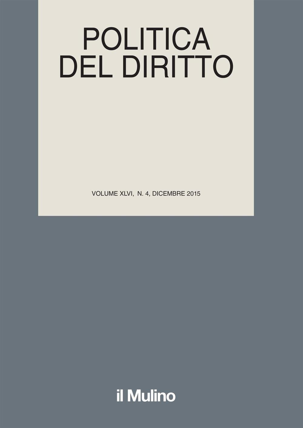 Politica del diritto (2015). Vol. 4