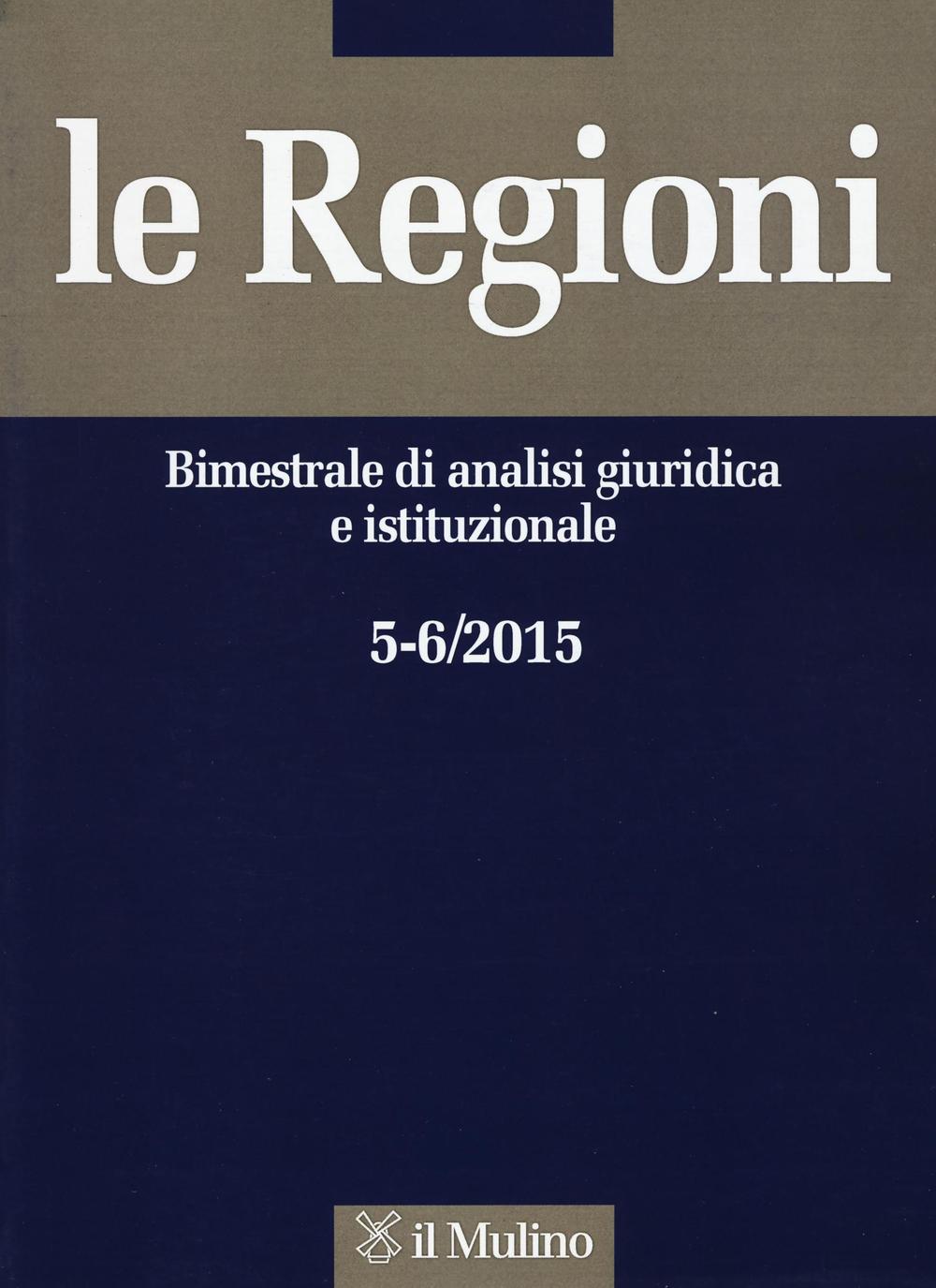 Le regioni (2015) vol. 5-6