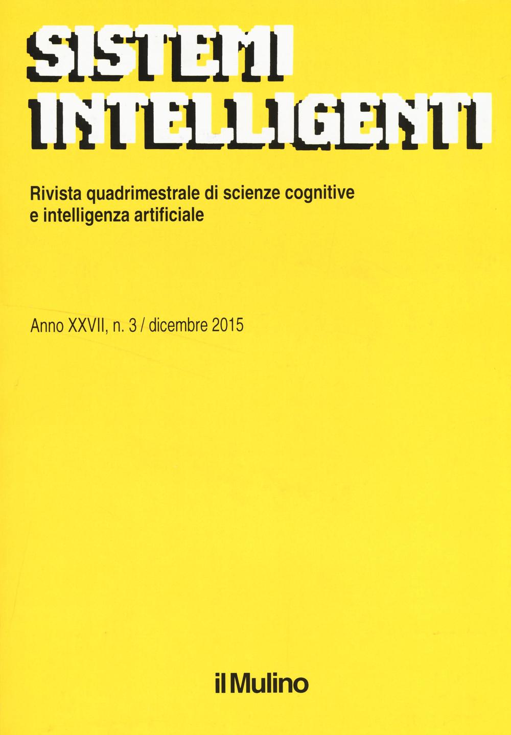 Sistemi intelligenti (2015). Vol. 3