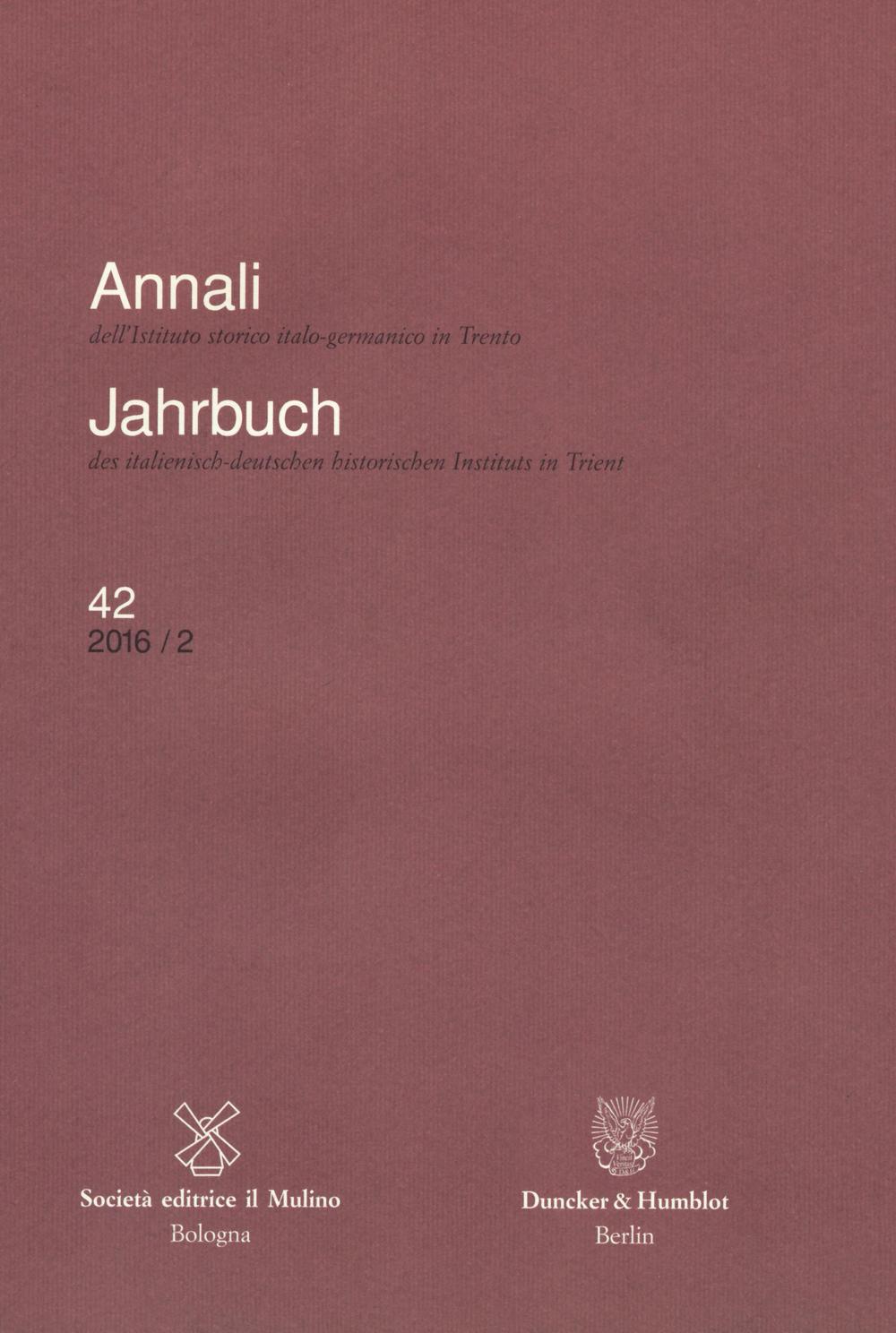 Annali ISIG (2016). Vol. 42