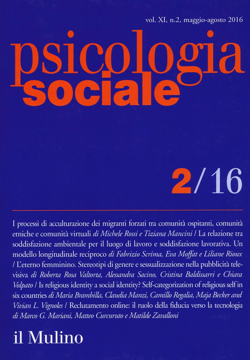 Psicologia sociale (2016). Vol. 2