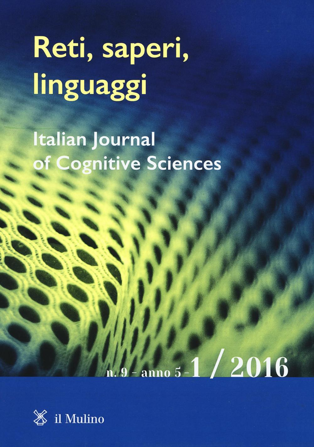 Reti, saperi, linguaggi (2016). Vol. 1