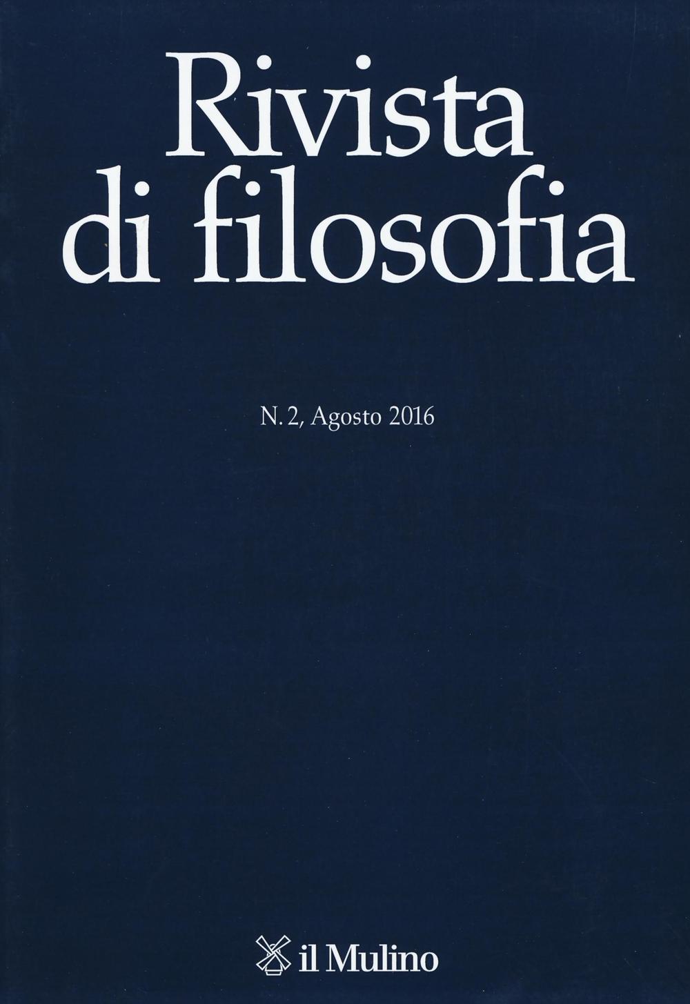 Rivista di filosofia (2016). Vol. 2