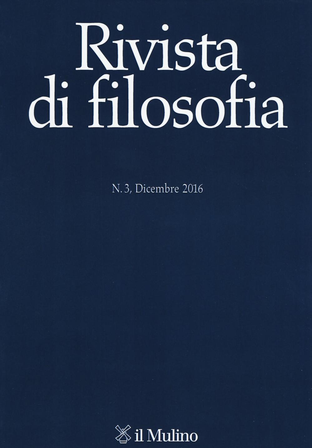 Rivista di filosofia (2016). Vol. 3