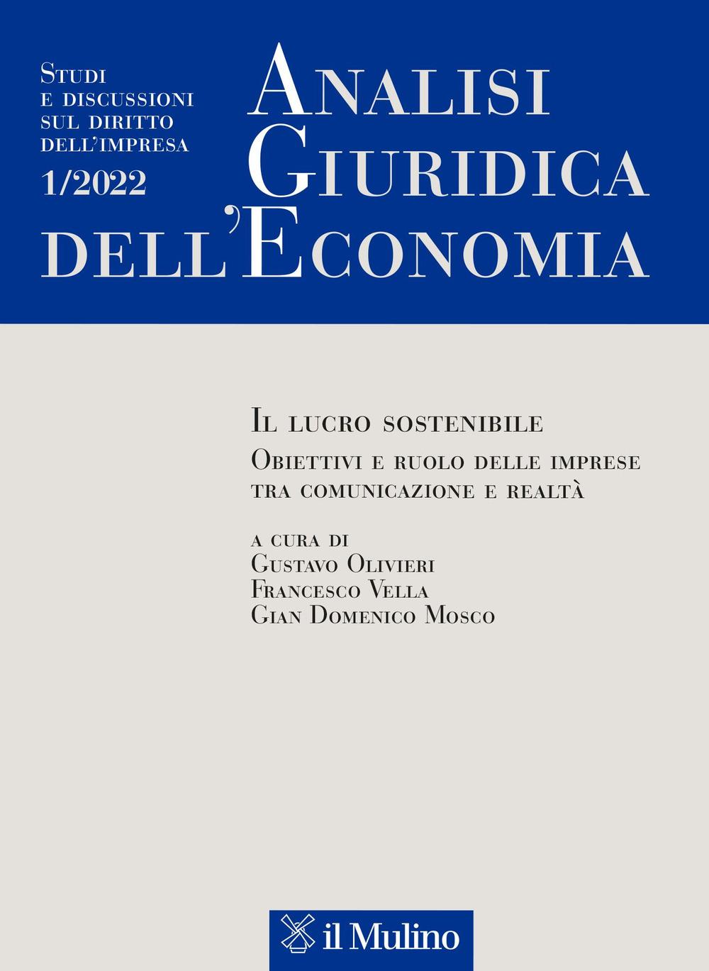 Analisi giuridica dell'economia (2022). Vol. 1