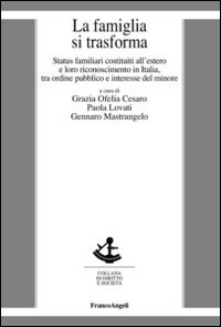 La famiglia si trasforma. Status familiari costituiti all'estero e loro riconoscimento in Italia, tra ordine pubblico ed interesse del minore