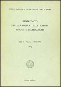 Rendiconto dell'Accademia delle scienze fisiche e matematiche. Serie IV. Vol. 50: Anno 1983