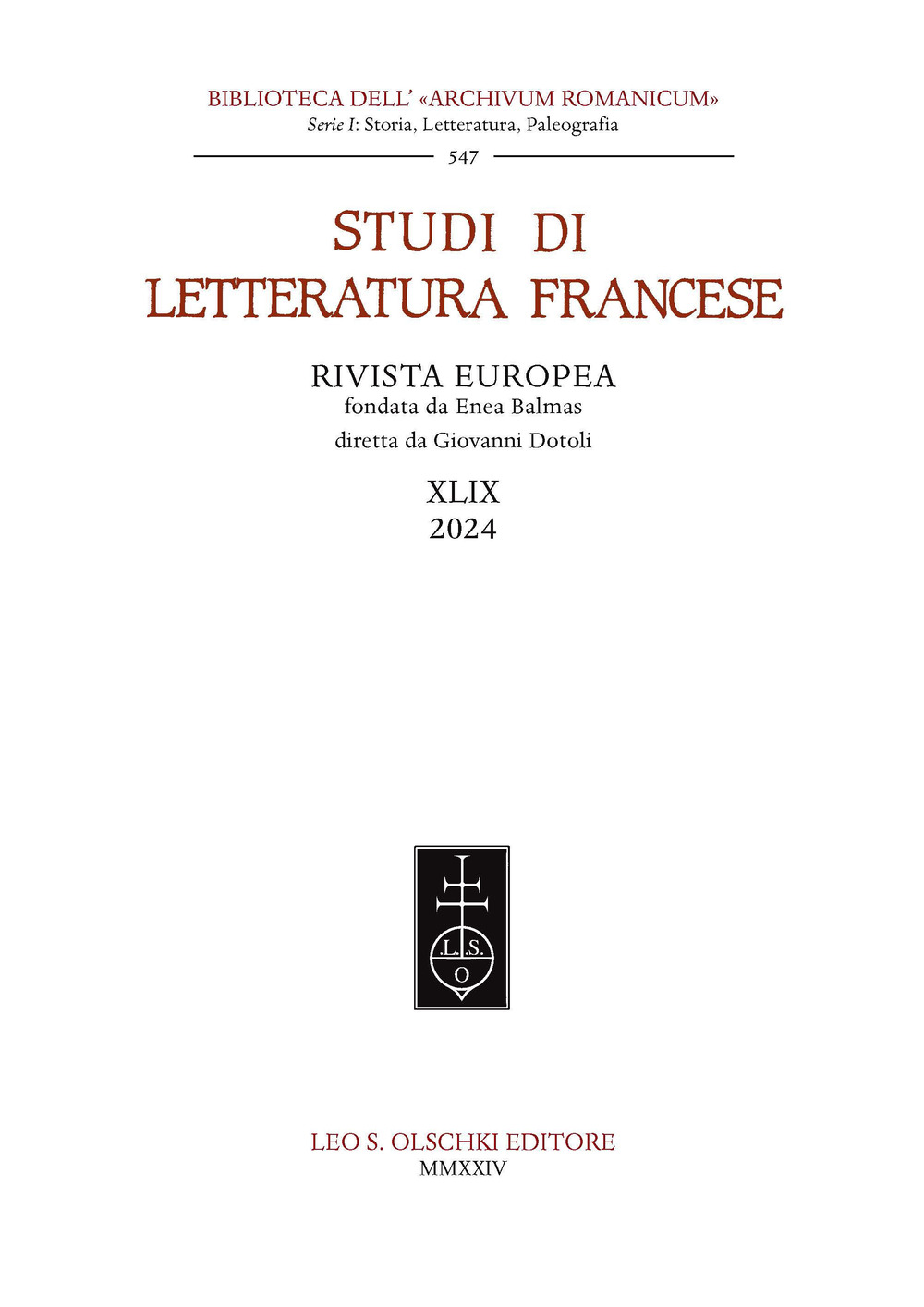 Studi di letteratura francese