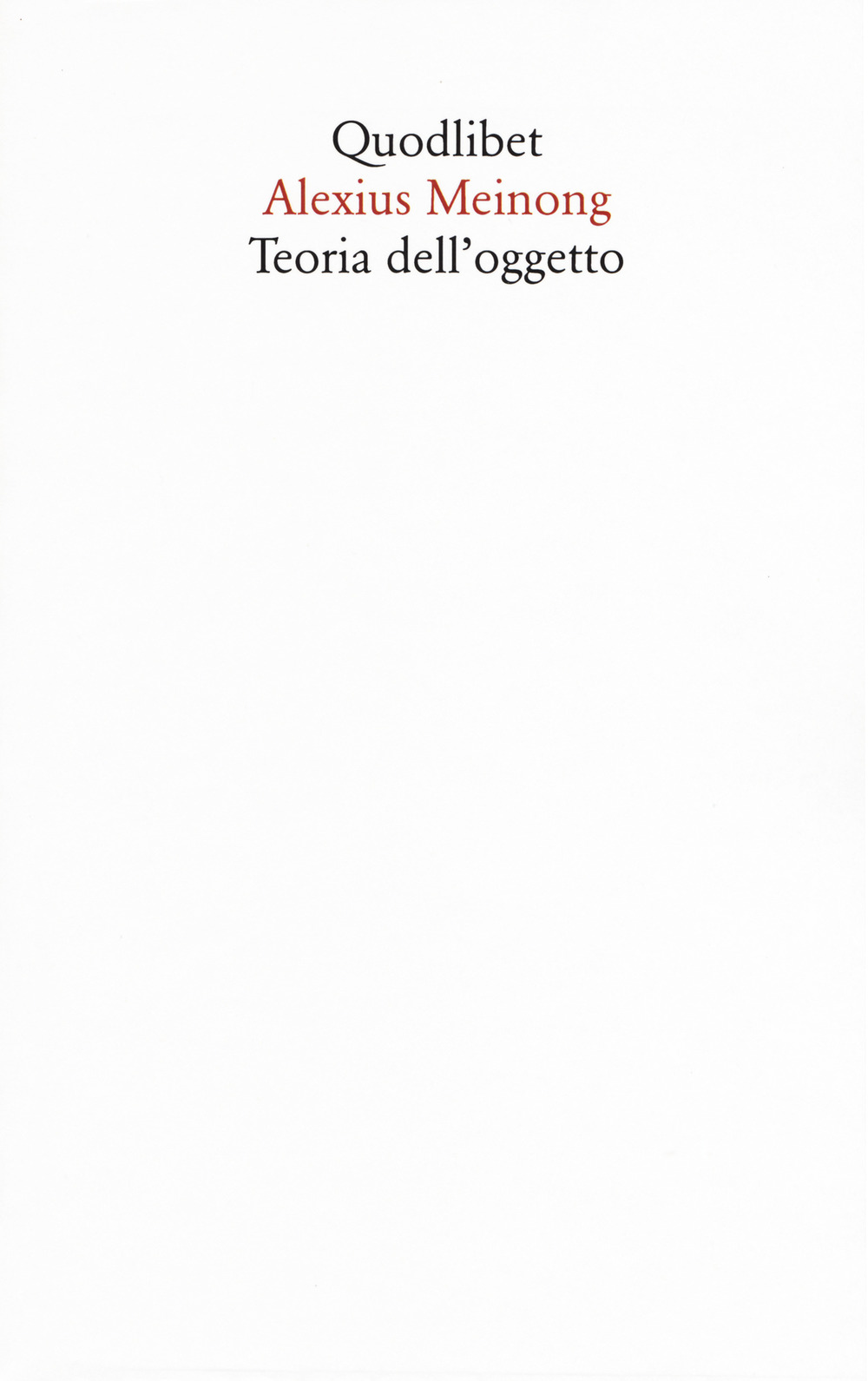 Teoria dell'oggetto