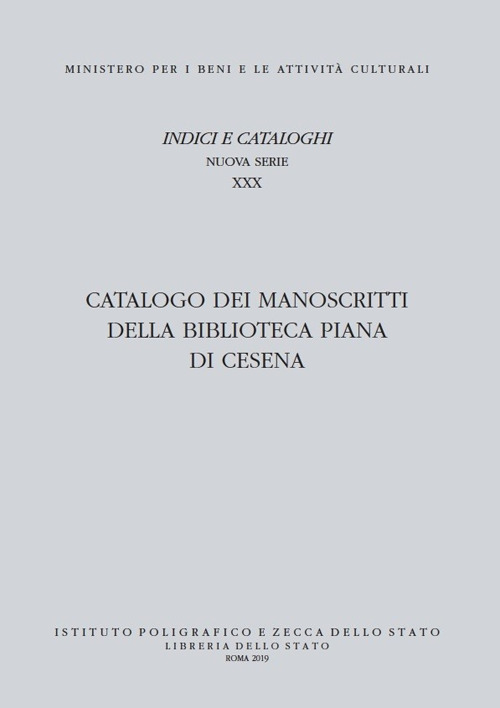 Catalogo dei manoscritti della Biblioteca Piana di Cesena