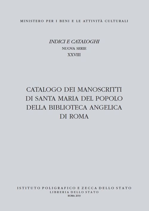 Catalogo dei manoscritti di Santa Maria del Popolo della Biblioteca Angelica di Roma