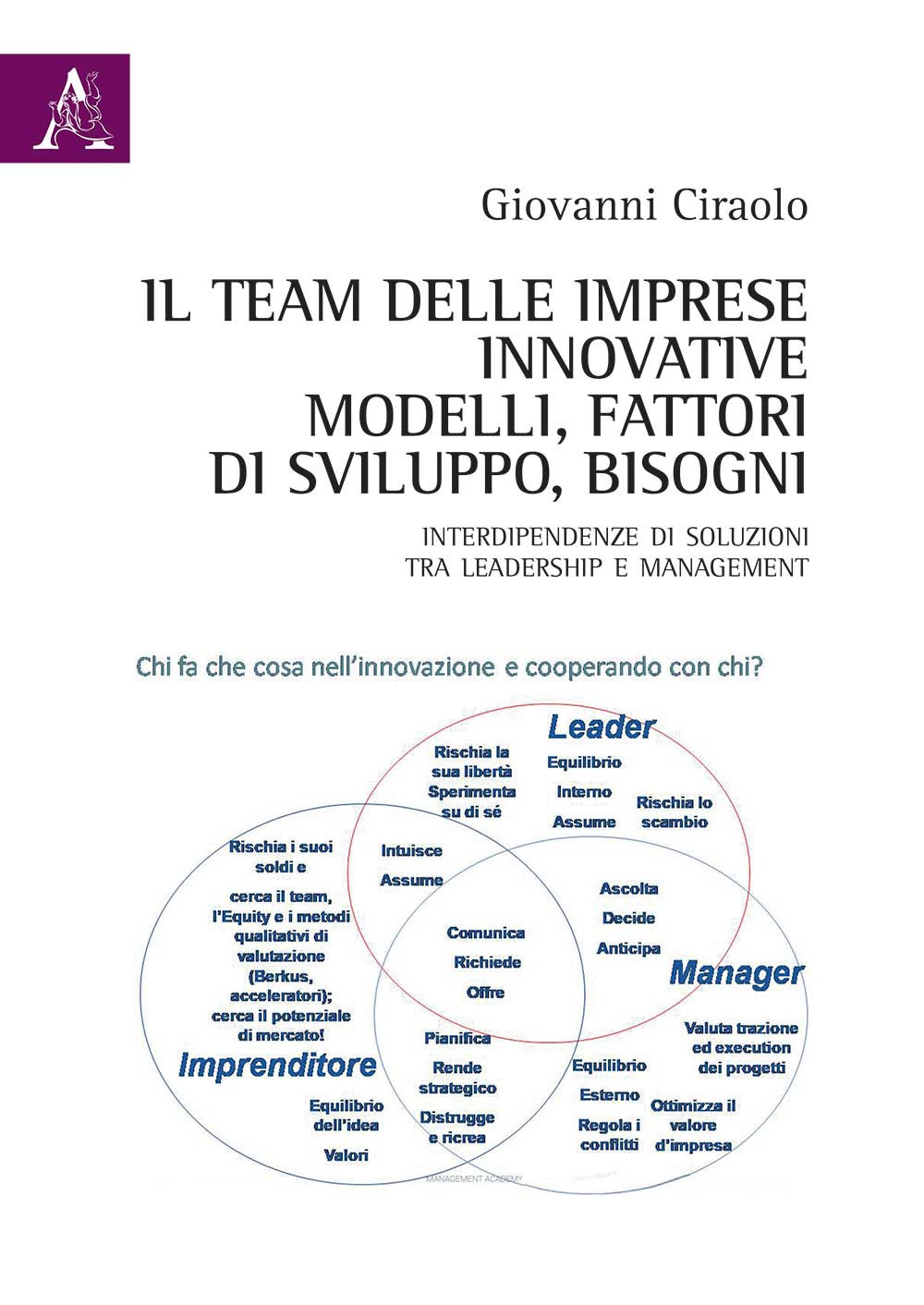 Il team delle imprese innovative. Modelli, fattori di sviluppo, bisogni. Interdipendenze di soluzioni tra leadership e management