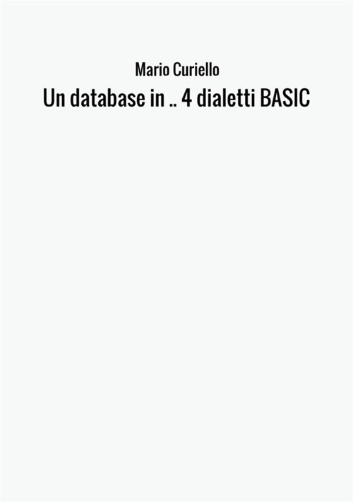 Un database in 4 dialetti BASIC