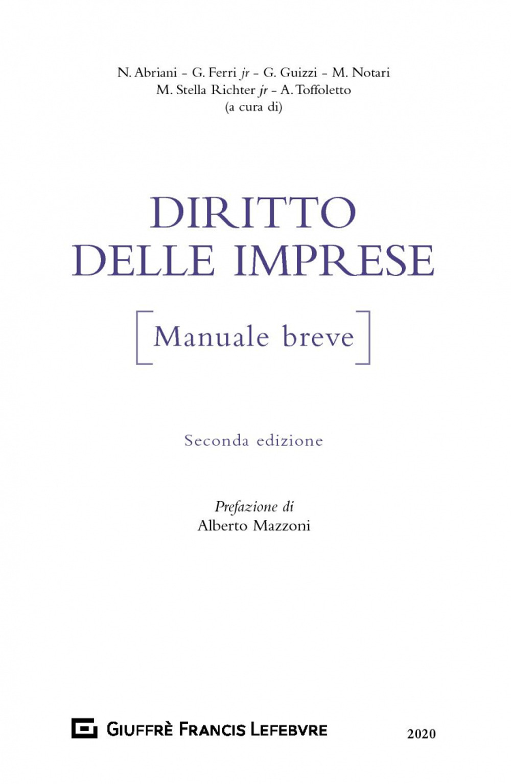 Diritto delle imprese. Manuale breve