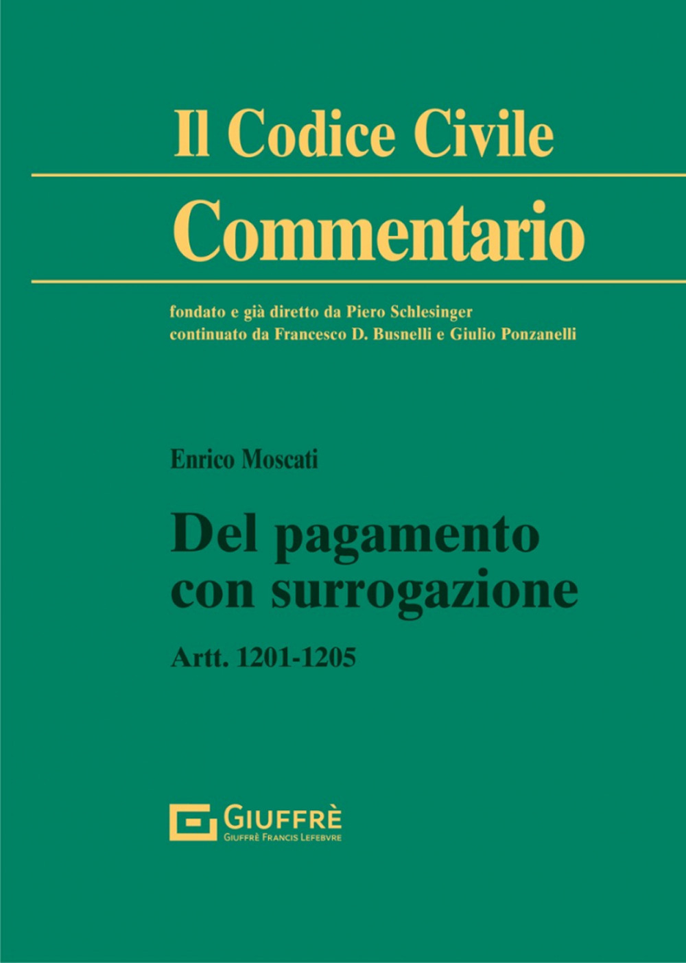 Del pagamento con surrogazione