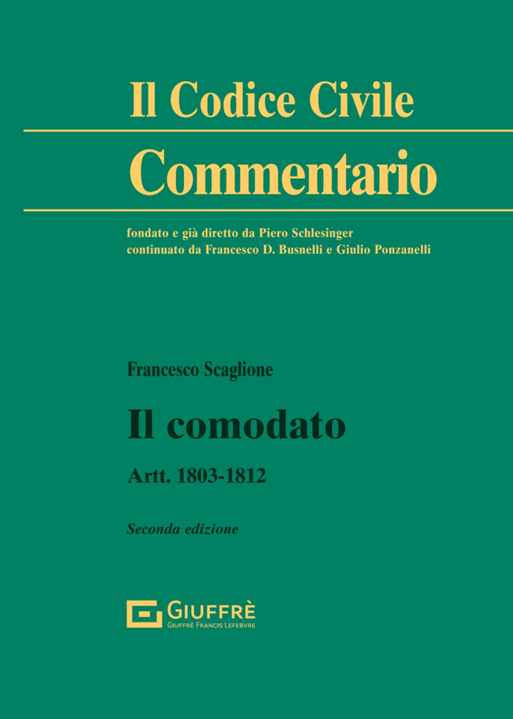 Il comodato. Artt. 1803-1812