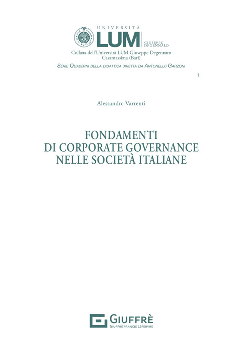 Fondamenti di corporate governance nelle società italiane