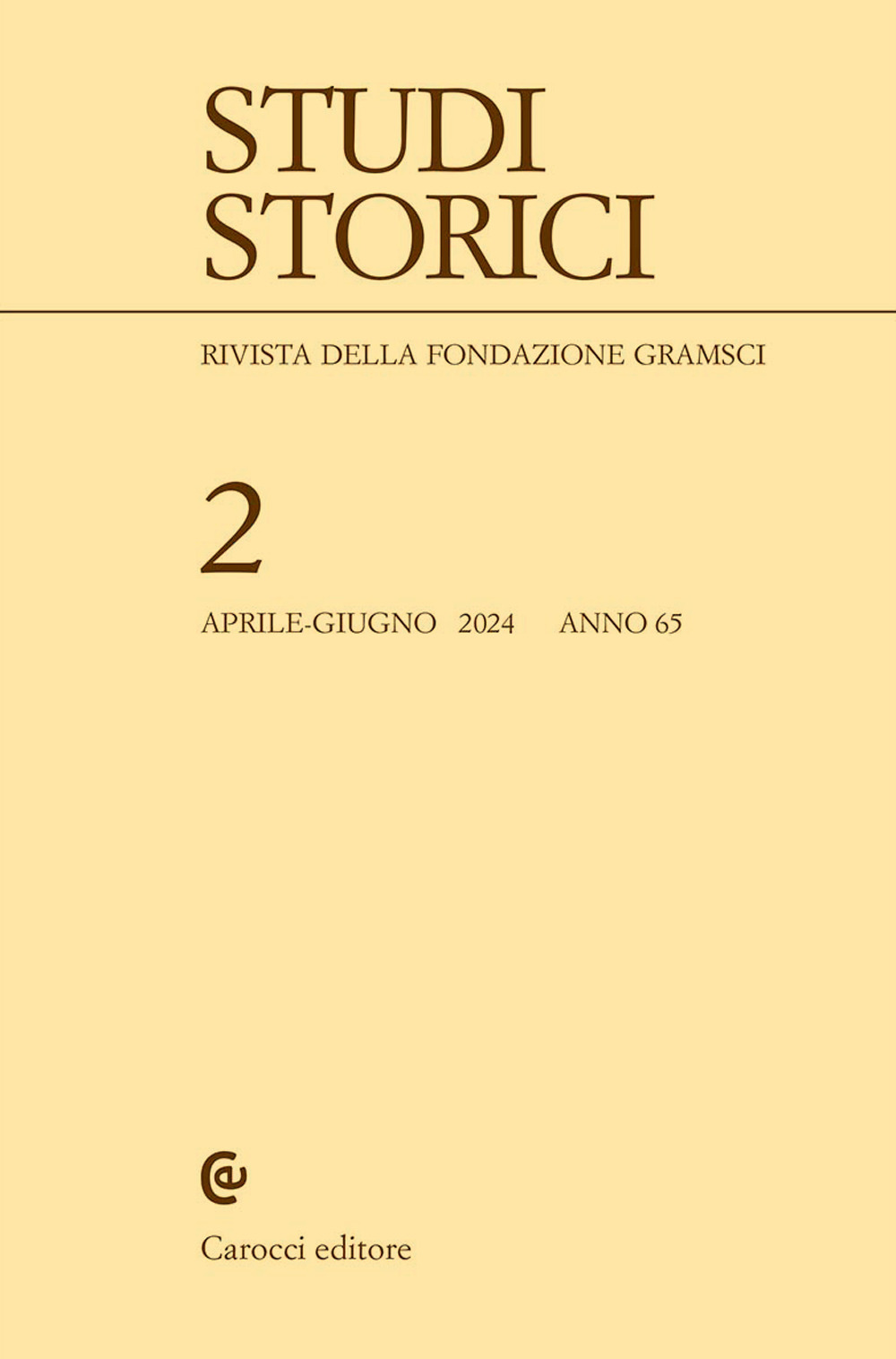 Studi storici (2024). Vol. 2