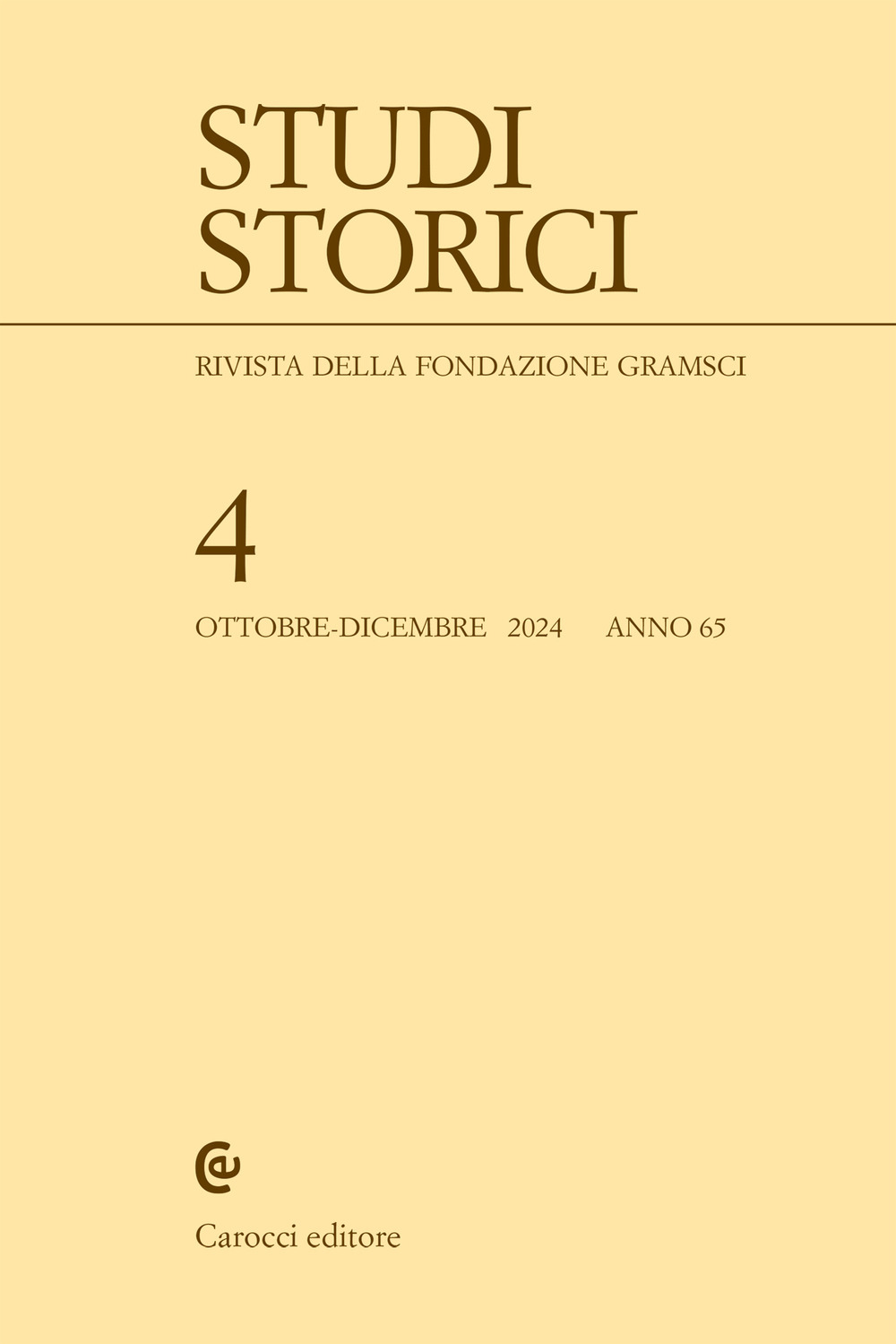 Studi storici (2024). Vol. 4