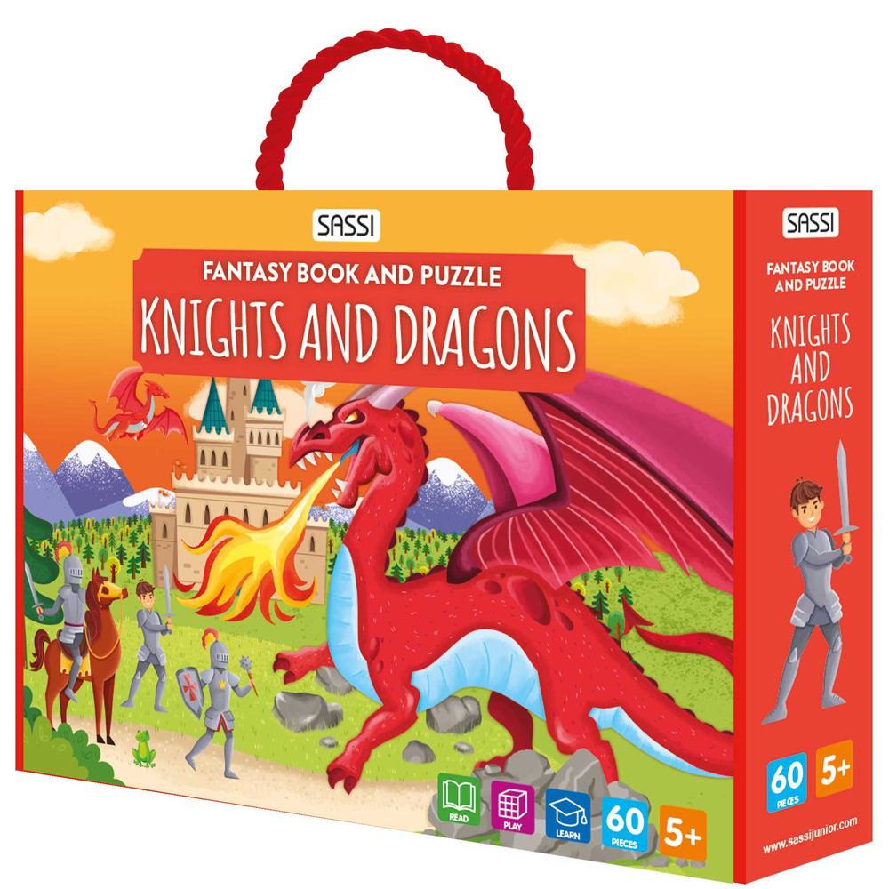 Knights and dragons. Fantasy book and puzzle. Ediz. a colori. Con puzzle